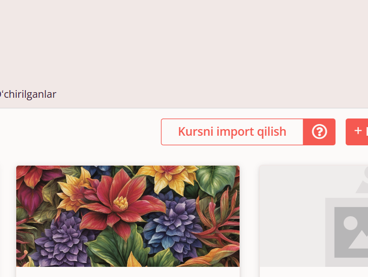 Kurs import qilish