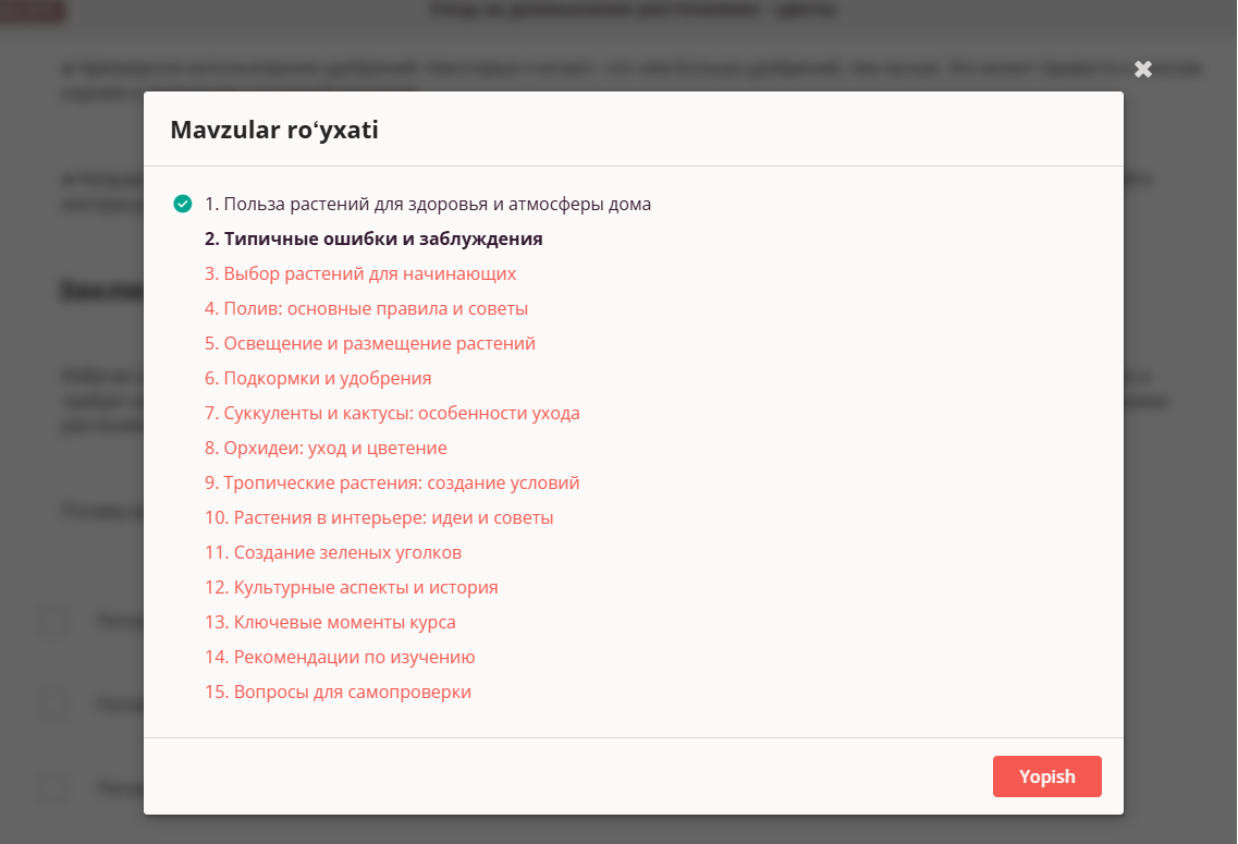 Kurs mazmuni